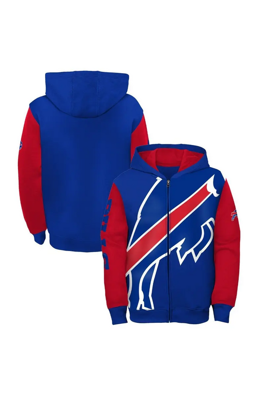 BUFFALO BILLS YOUTH POSTER BOARD FULL -ZIP HOODED SWEATSHIRT