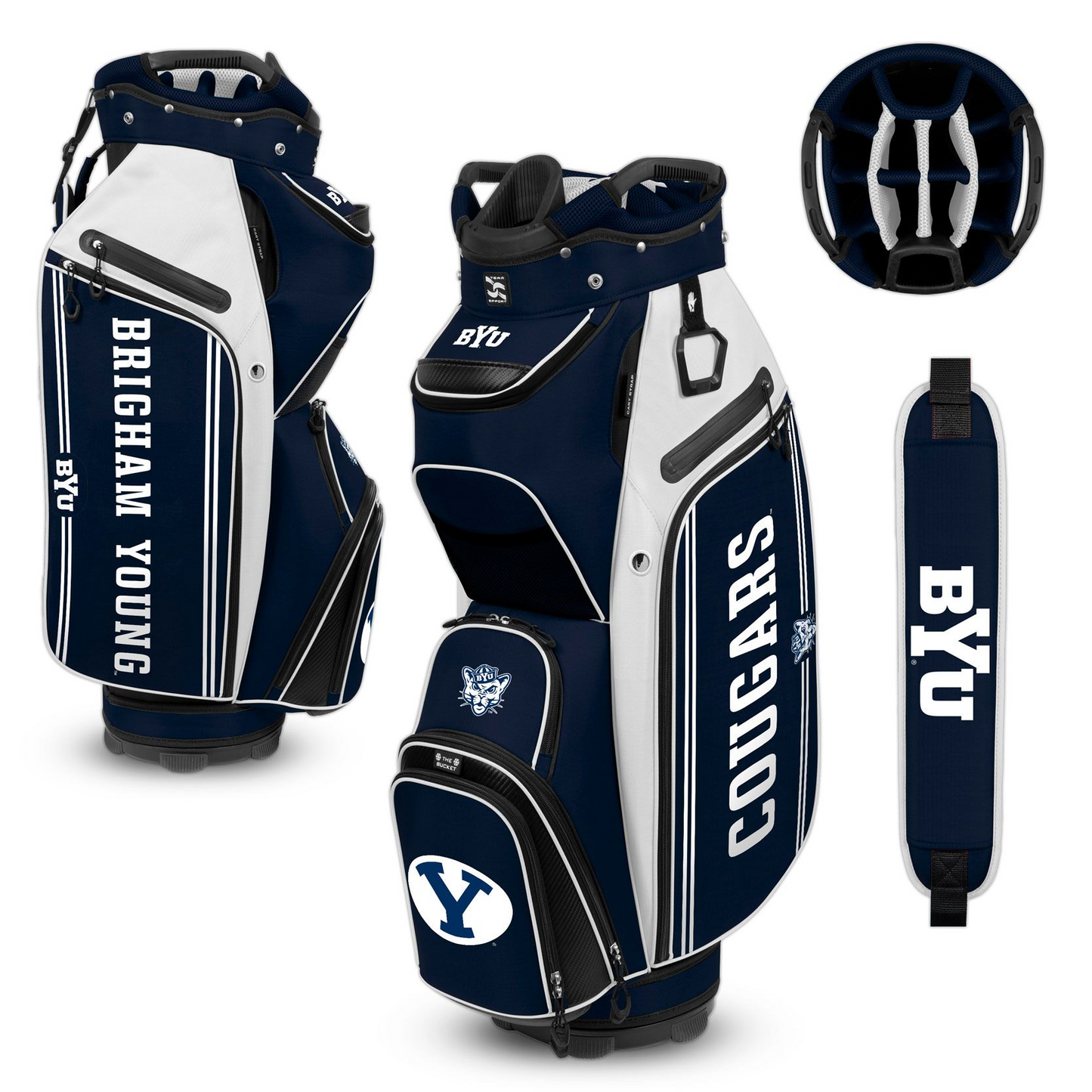 BYU COUGARS TEAM EFFORT BUCKET III COOLER CART GOLF BAG