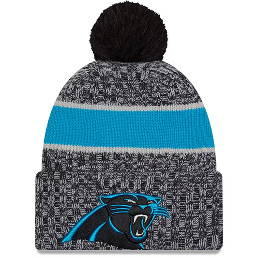 CAROLINA PANTHERS 2023 NFL SIDELINE CUFFED KNIT WITH POM