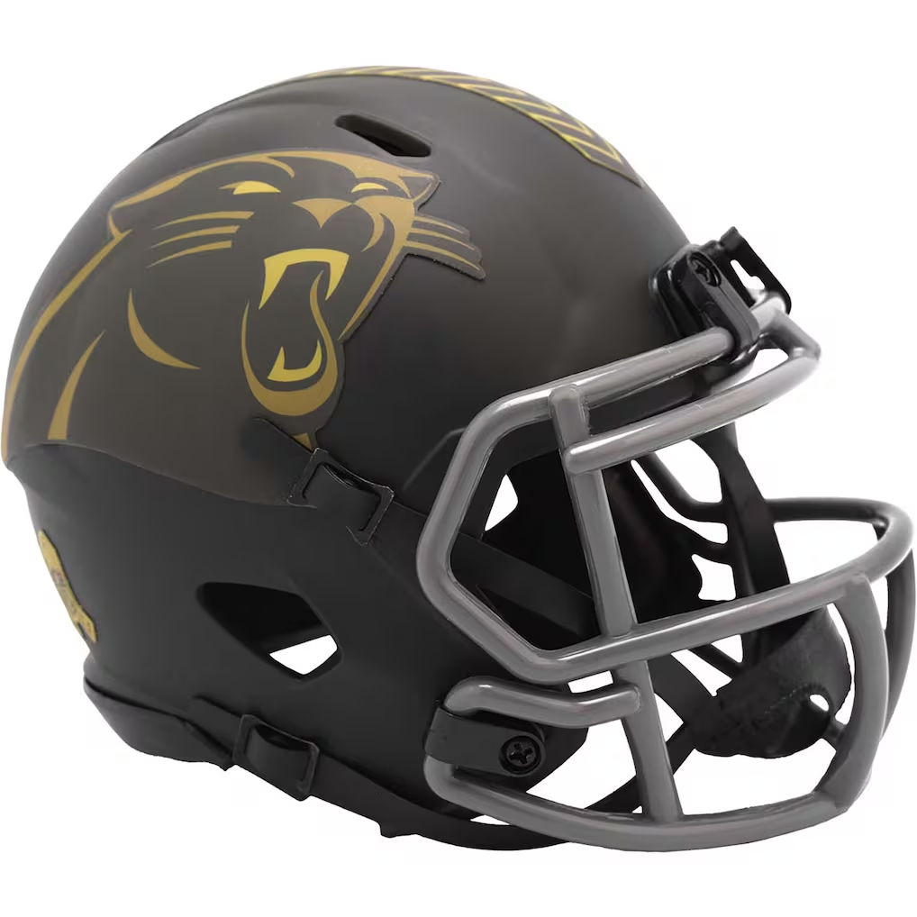 CAROLINA PANTHERS 2025 NFL SALUTE TO SERVICE RIDDELL SPEED MINI HELMET ...