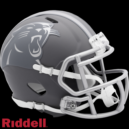 CAROLINA PANTHERS RIDDELL MINI SPEED HELMET - SLATE