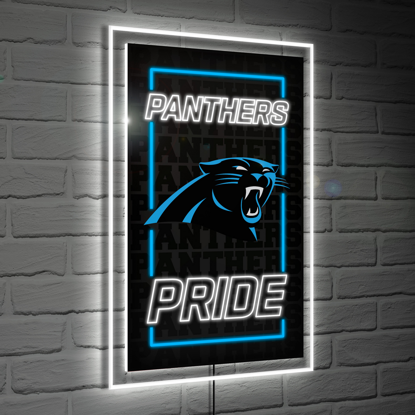 CAROLINA PANTHERS RECTANGLE NEOLITE LED WALL DECOR