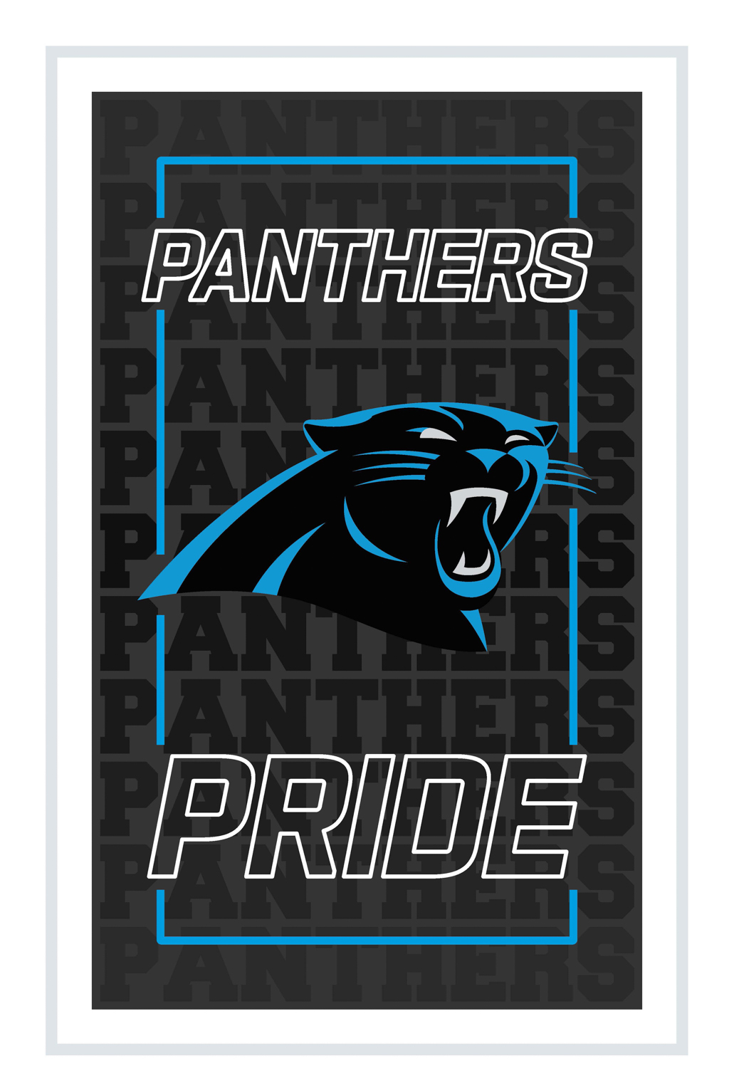 CAROLINA PANTHERS RECTANGLE NEOLITE LED WALL DECOR