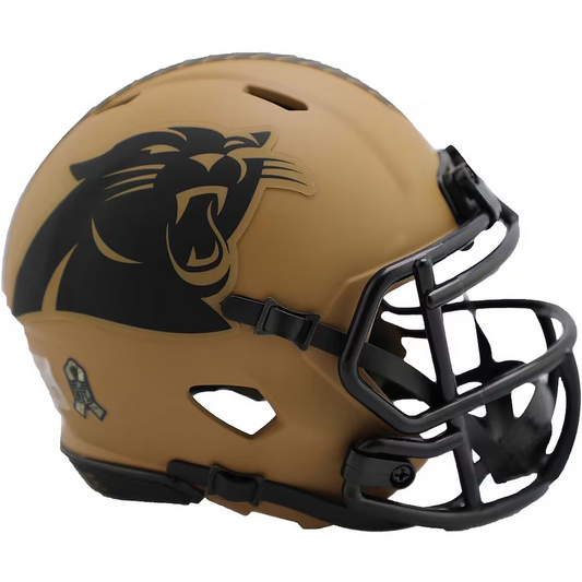 CAROLINA PANTHERS RIDDELL 2023 SALUTE TO SERVICE MINI SPEED HELMET