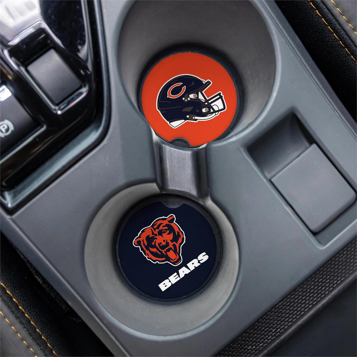 CHICAGO BEARS 2-PIECE CAR COASTER SET