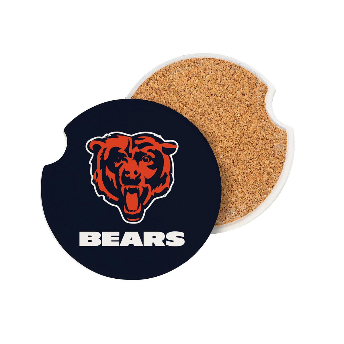 CHICAGO BEARS 2-PIECE CAR COASTER SET