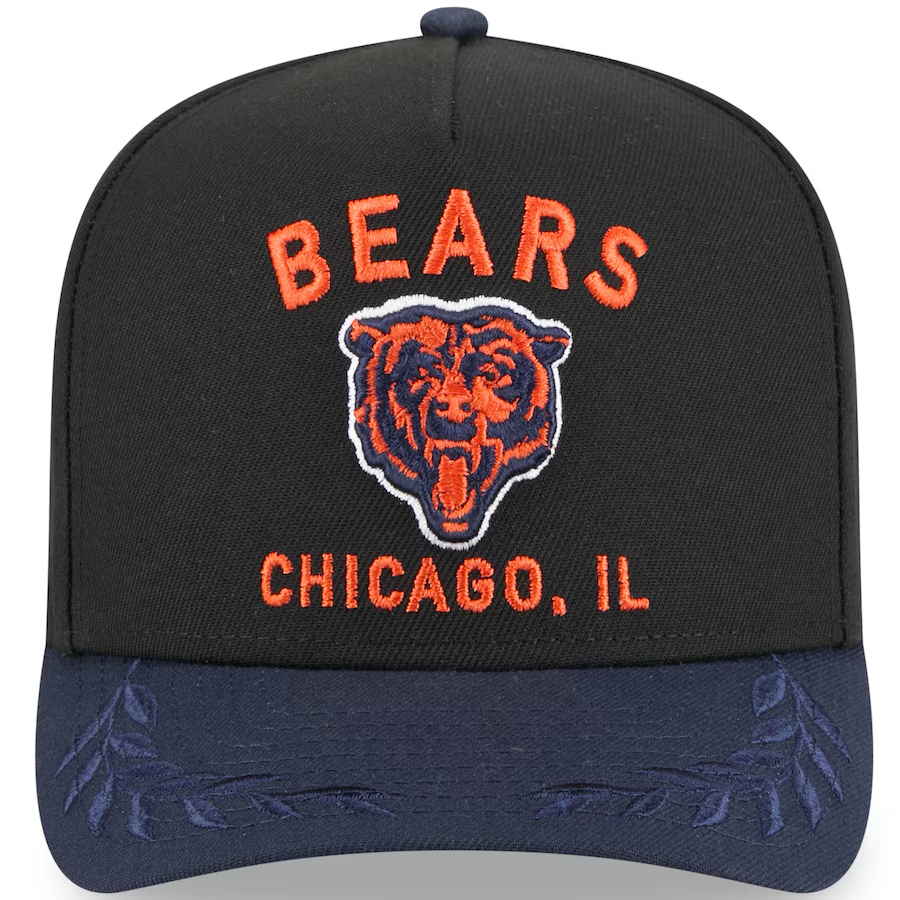 CHICAGO BEARS 2025 NFL DRAFT 9FIFTY A-FRAME SNAPBACK HAT - BLACK/NAVY