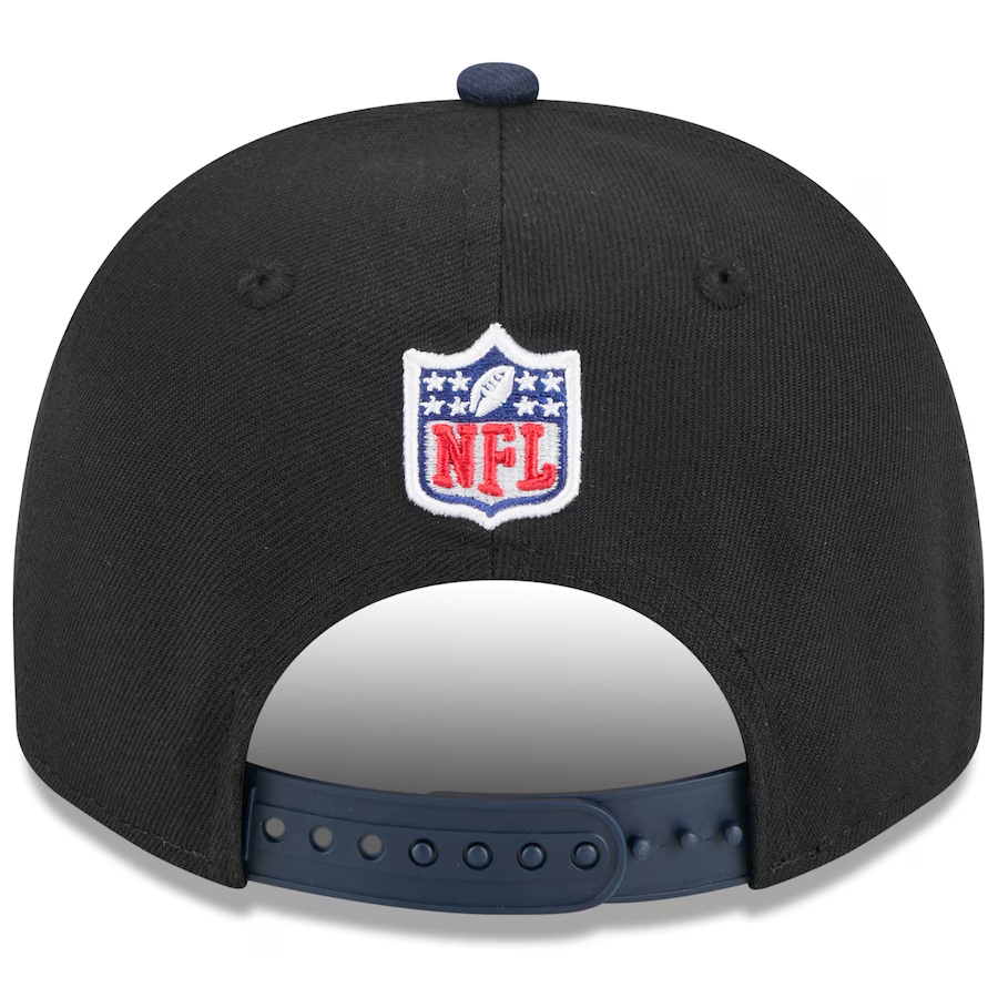 CHICAGO BEARS 2025 NFL DRAFT 9FIFTY A-FRAME SNAPBACK HAT - BLACK/NAVY