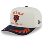 CHICAGO BEARS 2025 NFL DRAFT 9FIFTY A-FRAME SNAPBACK HAT - CHROME WHITE/NAVY