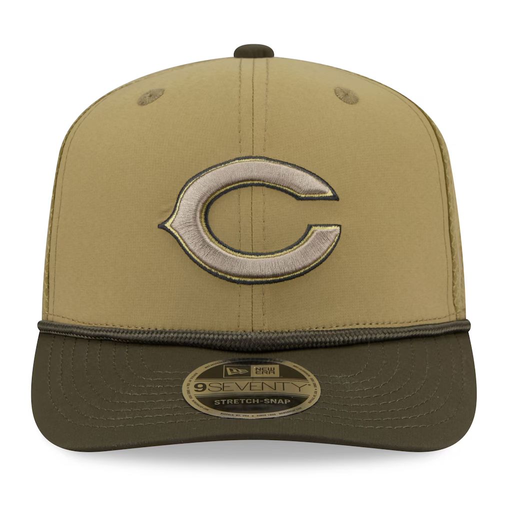CHICAGO BEARS 2025 NFL SALUTE TO SERVICE 9SEVENTY ADJUSTABLE HAT - GREEN