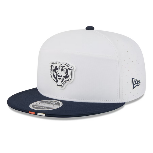 CHICAGO BEARS 2025 NFL TRAINING CAMP 9FIFTY SPLIT PANEL SNAPBACK HAT - WHITE
