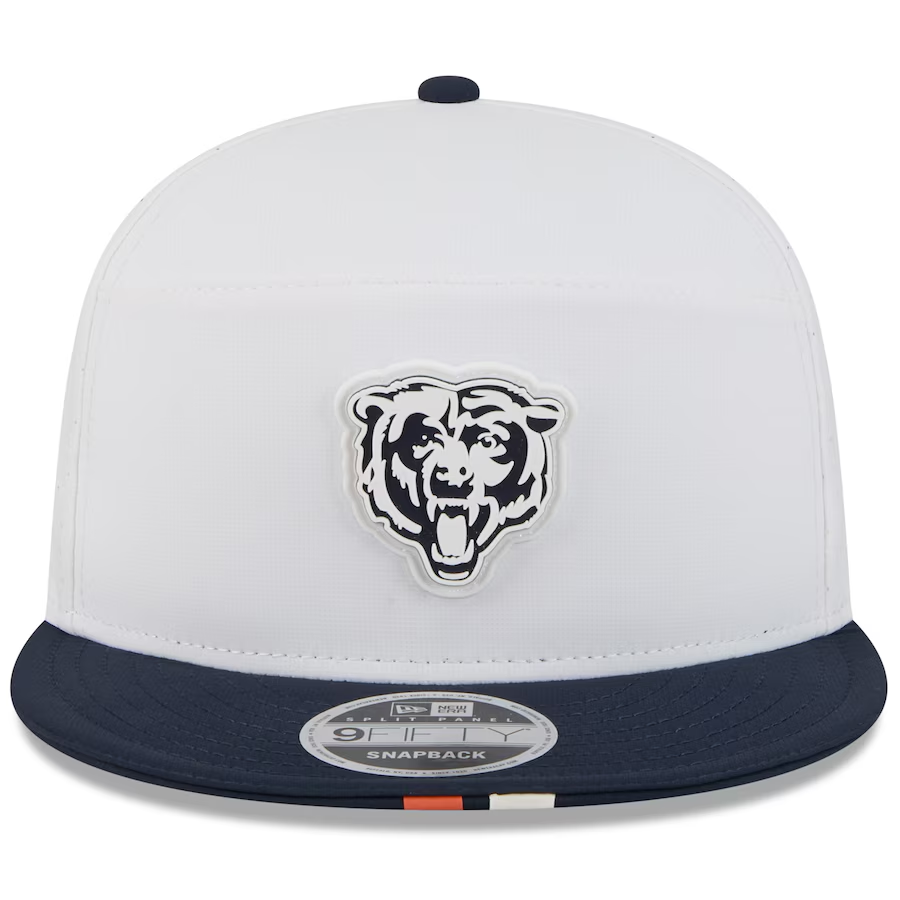 CHICAGO BEARS 2025 NFL TRAINING CAMP 9FIFTY SPLIT PANEL SNAPBACK HAT - WHITE