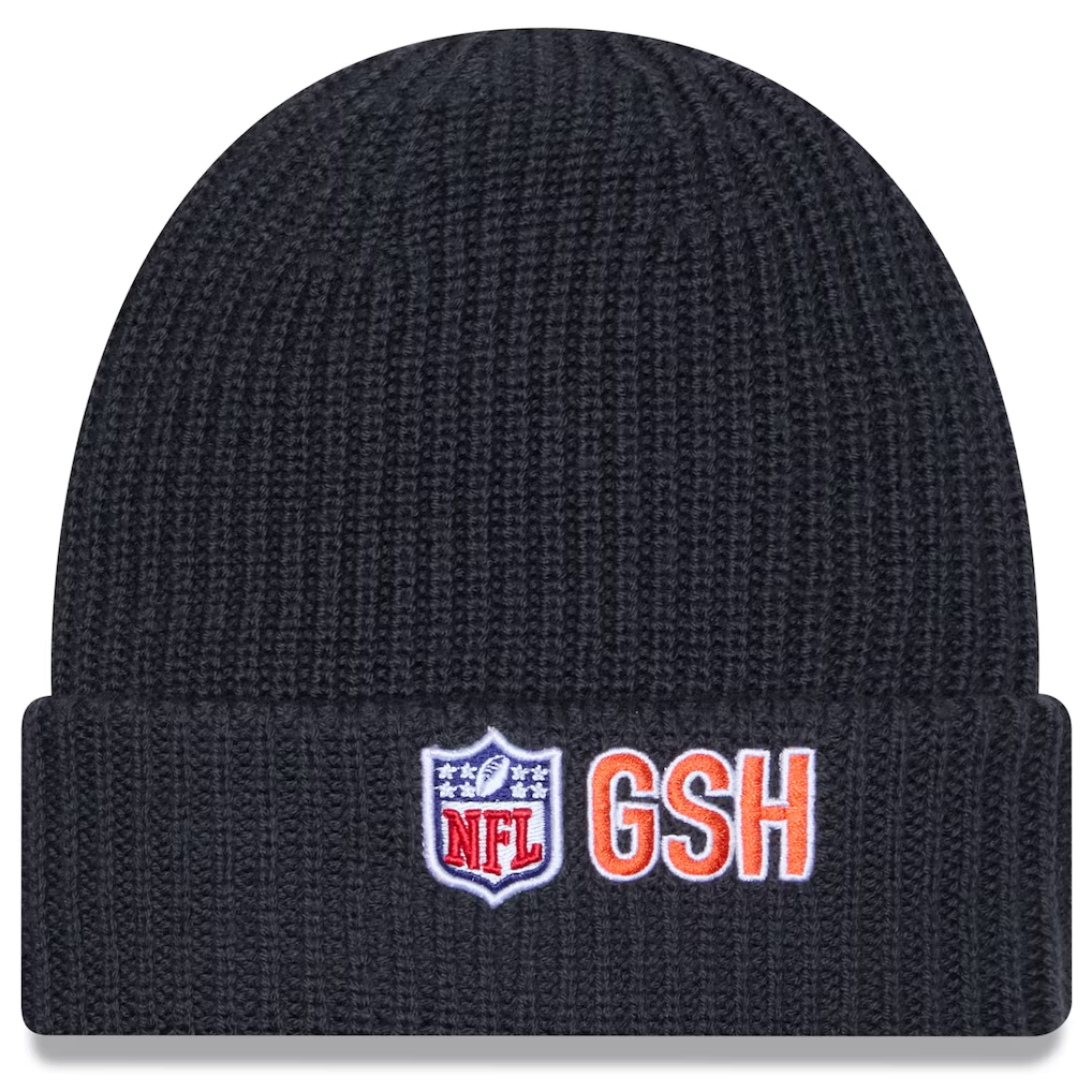 CHICAGO BEARS 2025 SIDELINE COLD WEATHER CUFFED KNIT - CHARCOAL