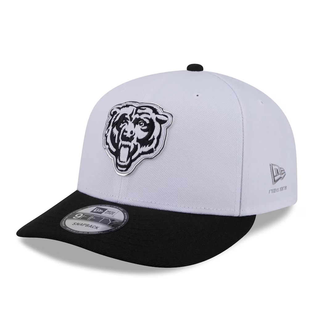 CHICAGO BEARS 2026 NFL DRAFT 9FIFTY SNAPBACK HAT - WHITE/BLACK