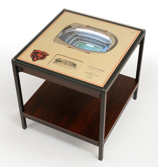 CHICAGO BEARS 25 LAYER 3D STADIUM LIGHTED END TABLE