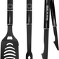 CHICAGO BEARS 3 PIECE MONOCHROMATIC BBQ SET - BLACK