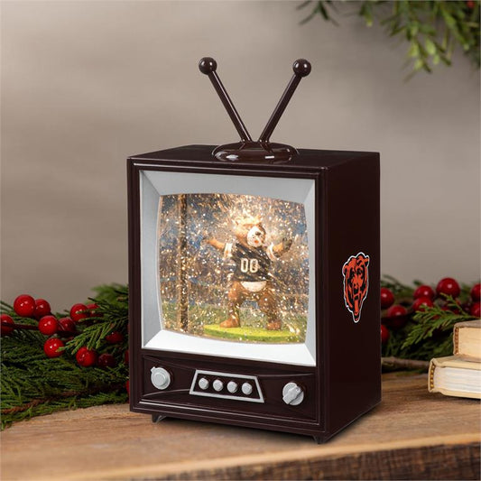 CHICAGO BEARS 8" VINTAGE TV WATER LANTERN WITH MASCOT