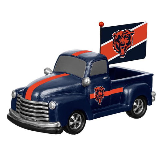CHICAGO BEARS 9" RALLY TRUCK GARDEN STATUE WITH FLAG
