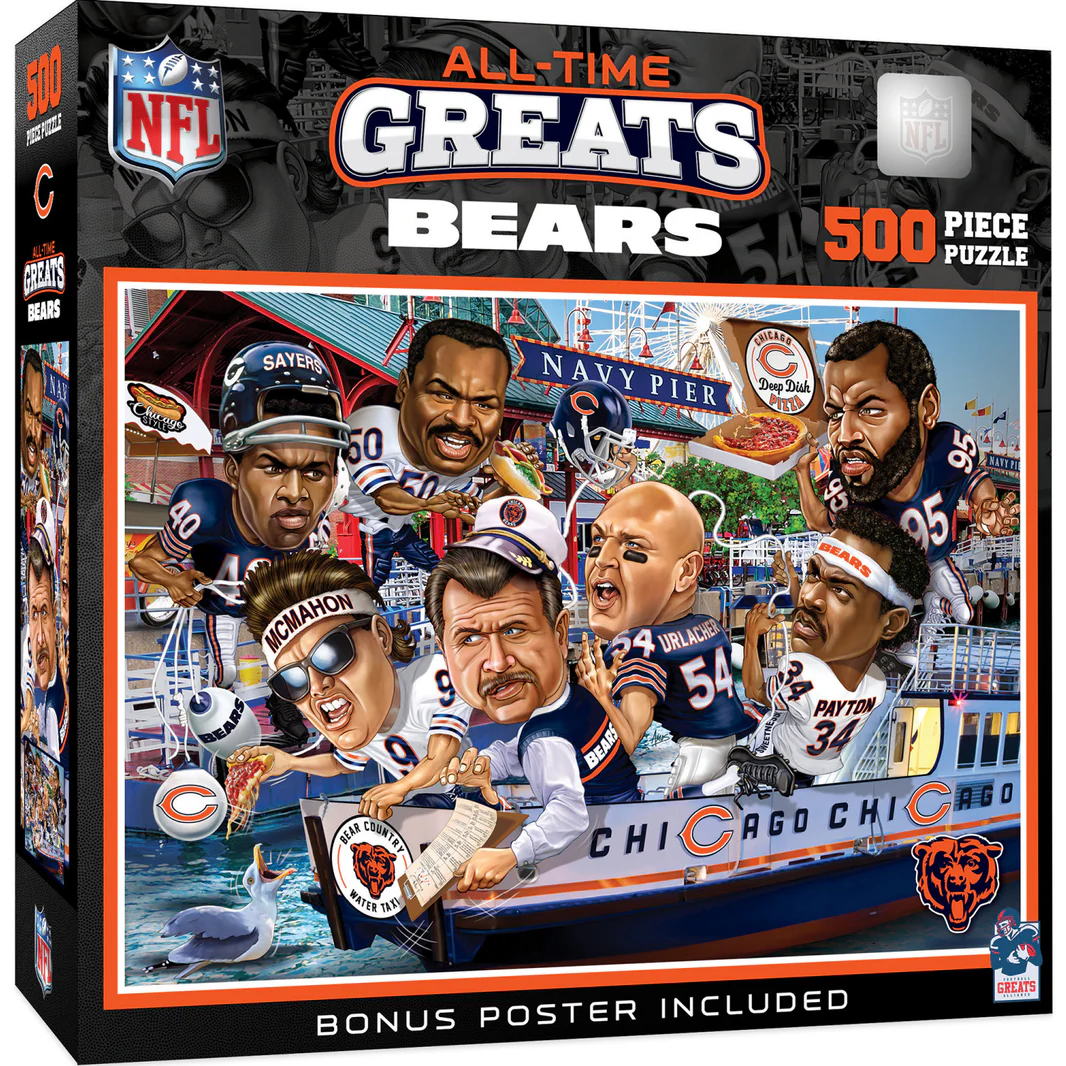 CHICAGO BEARS ALL TIME GREATS 500 PIECE JIGSAW PUZZLE
