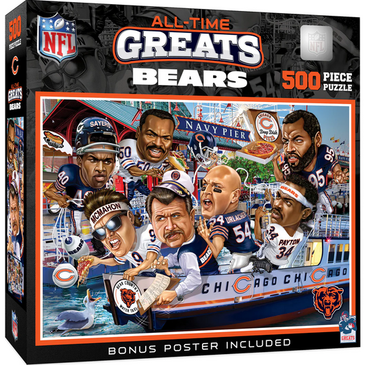 CHICAGO BEARS ALL TIME GREATS 500 PIECE JIGSAW PUZZLE