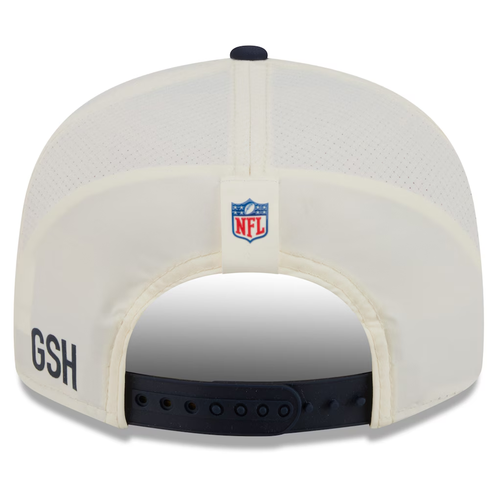 CHICAGO BEARS 'BEAR' 2026 NFL TRAINING CAMP 9FIFTY SNAPBACK HAT - CHROME WHITE/NAVY