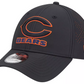CHICAGO BEARS BLACK NIGHT 39THIRTY FLEX FIT HAT - BLACK