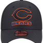 CHICAGO BEARS BLACK NIGHT 39THIRTY FLEX FIT HAT - BLACK