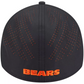 CHICAGO BEARS BLACK NIGHT 39THIRTY FLEX FIT HAT - BLACK