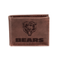 CHICAGO BEARS BROWN BI-FOLD LEATHER WALLET