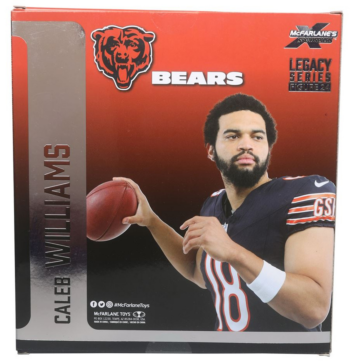 CHICAGO BEARS CALEB WILLIAMS NFL LEGACY 7" MCFARLANE SPORTS PICK FIGURE
