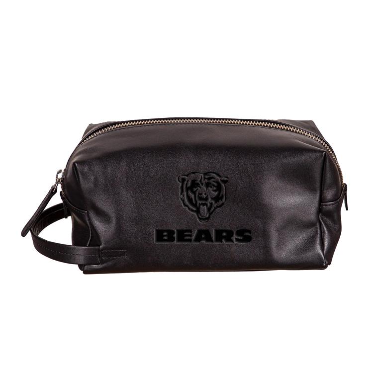 CHICAGO BEARS EMBOSSED TOILETRY BAG - BLACK