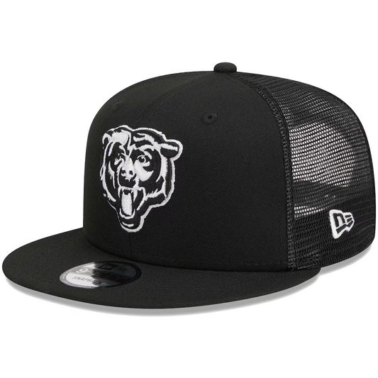 CHICAGO BEARS EVERGREEN TRUCKER 9FIFTY SNAPBACK HAT - BLACK/WHITE