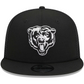 CHICAGO BEARS EVERGREEN TRUCKER 9FIFTY SNAPBACK HAT - BLACK/WHITE