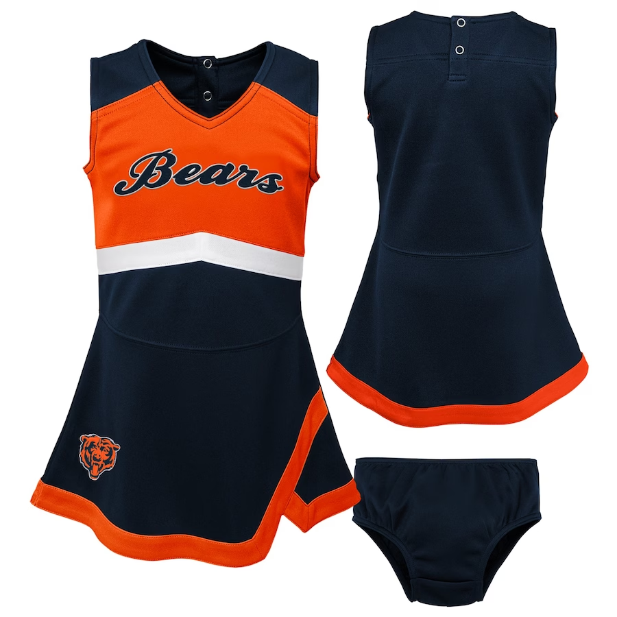 CHICAGO BEARS GIRLS CHEER CAPTAIN SET WITH BLOOMERS