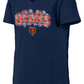 CHICAGO BEARS GIRLS NEW ERA WAVY SEQUIN FLIP T-SHIRT - NAVY