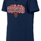 CHICAGO BEARS GIRLS NEW ERA WAVY SEQUIN FLIP T-SHIRT - NAVY