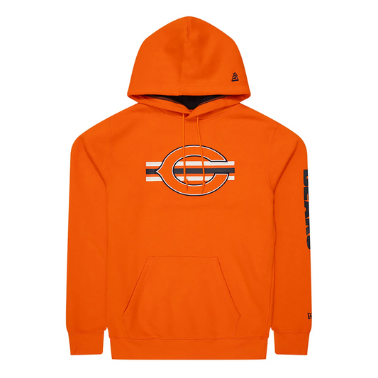 CHICAGO BEARS MEN'S 2023 SIDELINE PULLOVER HOODED SWEATSHIRT - ORANGE