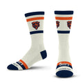 CHICAGO BEARS MEN'S STRIPED FAME SOCKS - CREAM