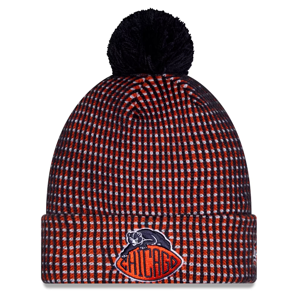 CHICAGO BEARS NEW ERA 2026 RIVALRY SIDELINE COLLECTION CUFFED KNIT - ORANGE