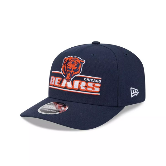 CHICAGO BEARS STATED 9SEVENTY STRETCH-SNAP ADJUSTABLE HAT - NAVY
