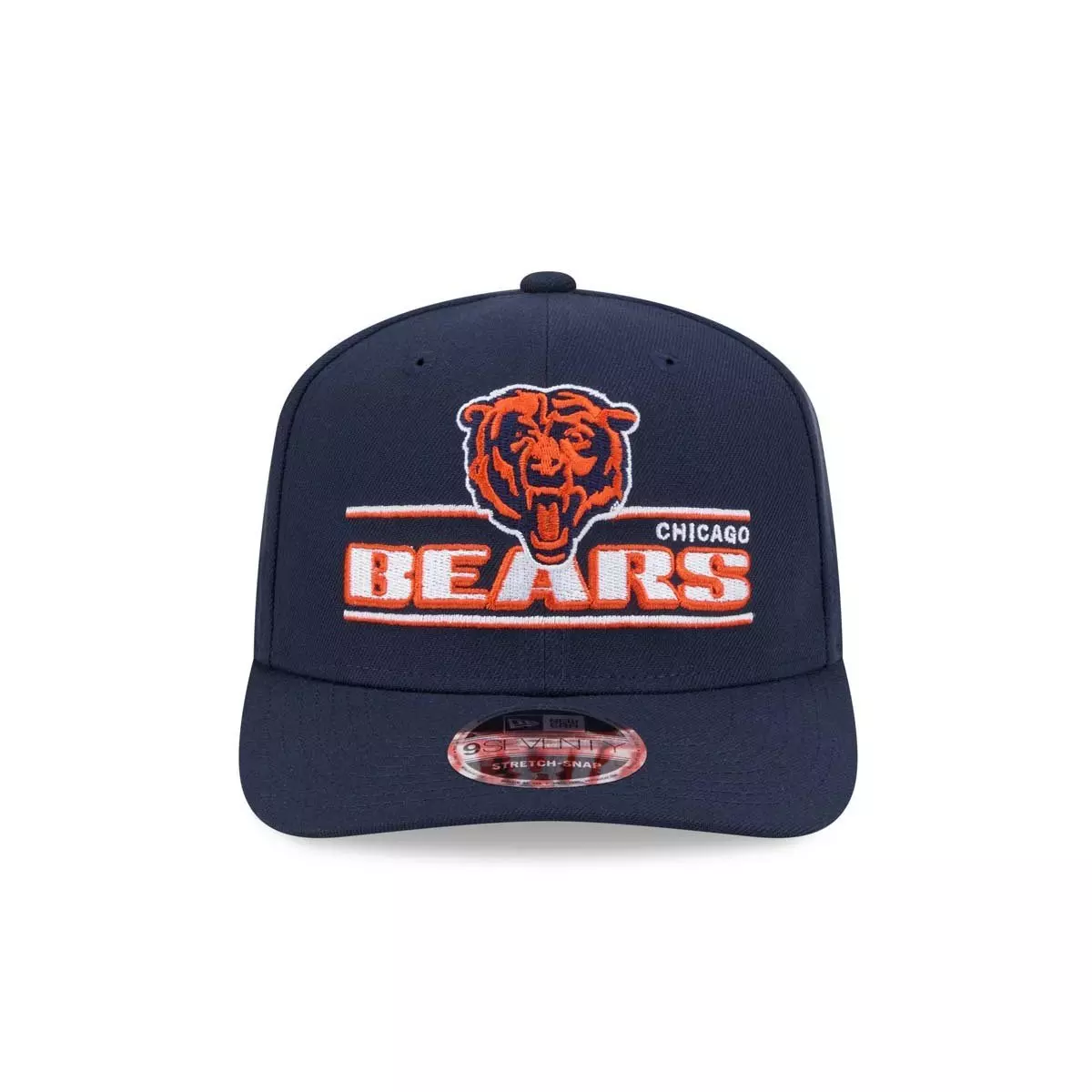 CHICAGO BEARS STATED 9SEVENTY STRETCH-SNAP ADJUSTABLE HAT - NAVY