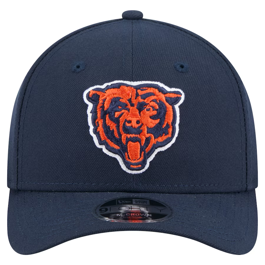 CHICAGO BEARS TEAM COLLECTION 9FORTY M-CROWN SNAPBACK ADJUSTABLE HAT - NAVY