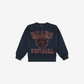 CHICAGO BEARS WOMEN'S FOCO RHINESTONE LOGO OVERSIZED CREW NECK SWEATSHIRT - NAVY