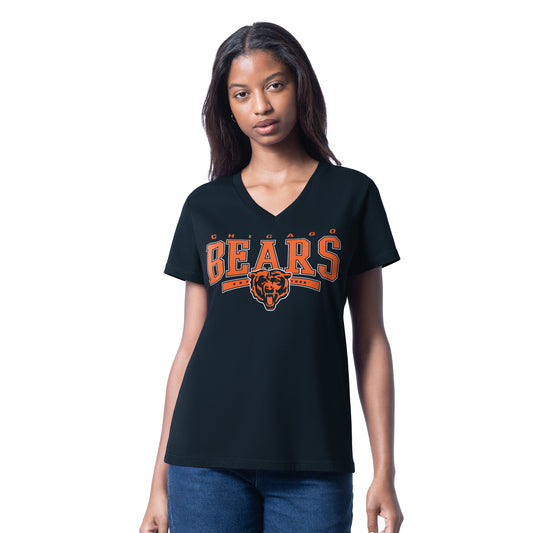 CHICAGO BEARS WOMEN'S G-III 4HER BY CARL BANKS CHEER DANCE II T-SHIRT - NAVY