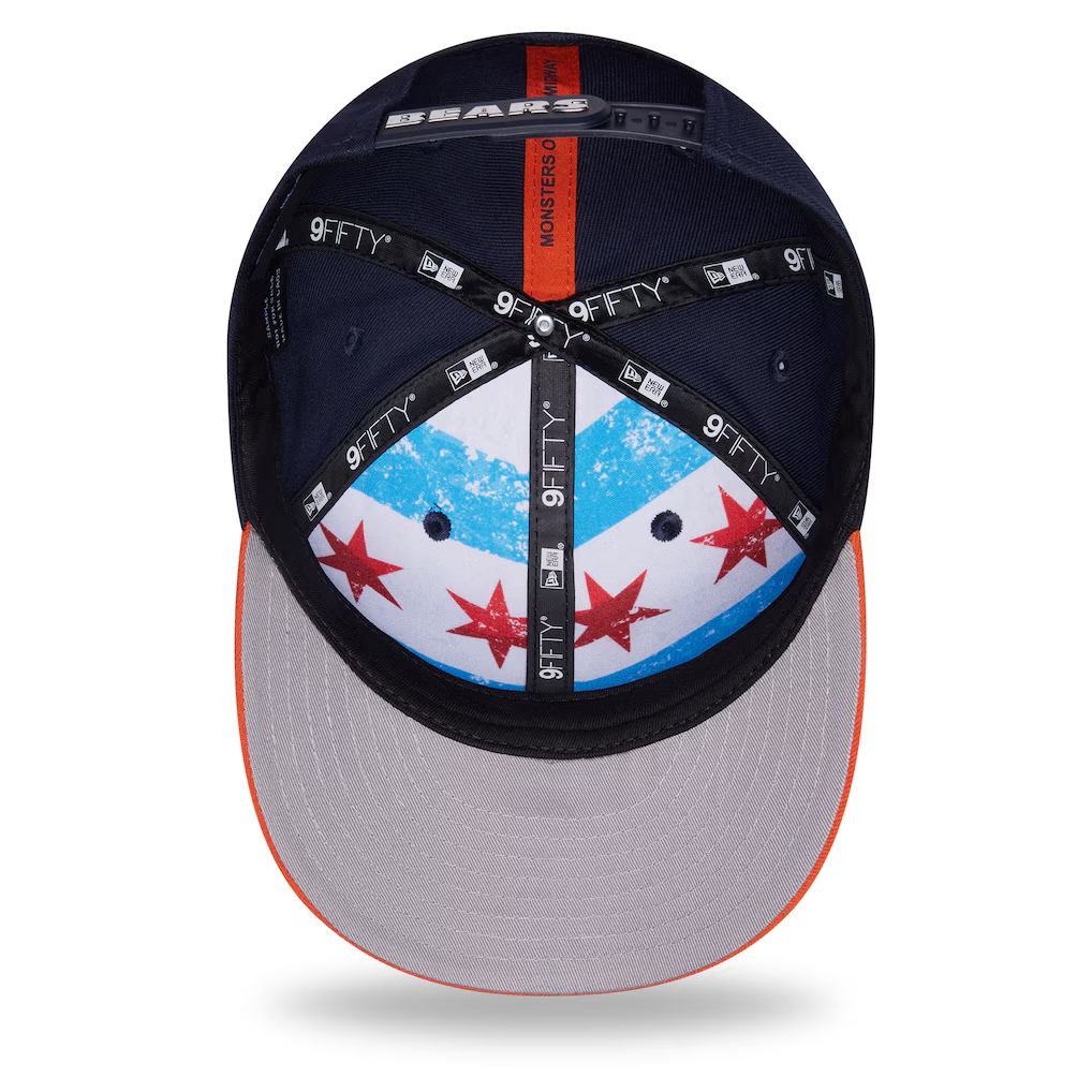 CHICAGO BEARS YOUTH 2026 NFL DRAFT 9FIFTY SNAPBACK HAT - NAVY/ORANGE