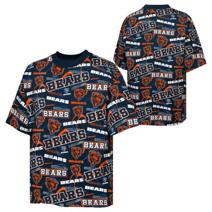 CHICAGO BEARS YOUTH OUTERSTUFF SHIFT T-SHIRT - NAVY