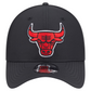 CHICAGO BULLS BLACK NIGHT 39THIRTY FLEX FIT HAT - BLACK