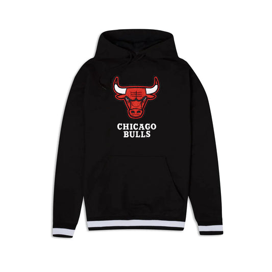 CHICAGO BULLS MEN'S LOGO SELECT PULLOVER HOODED SWEATSHIRT - BLACK