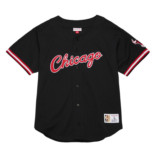 CHICAGO BULLS MEN'S MITCHELL & NESS ON THE CLOCK MESH JESREY