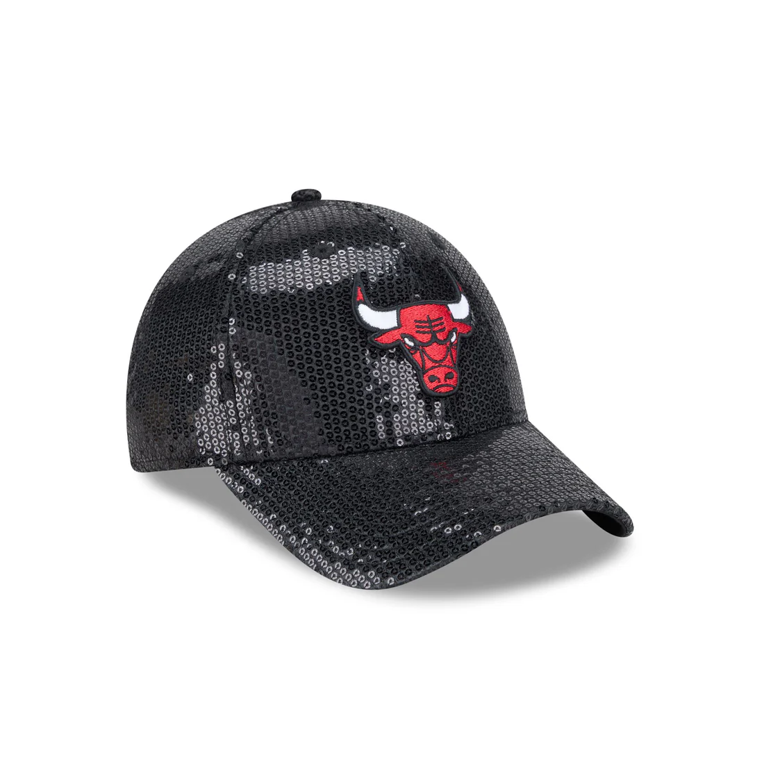 CHICAGO BULLS WOMEN'S SEQUIN 9FORTY ADJUSTABLE HAT - BLACK
